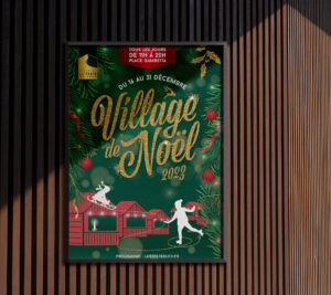 affiche le village de noel la teste de buch 2023